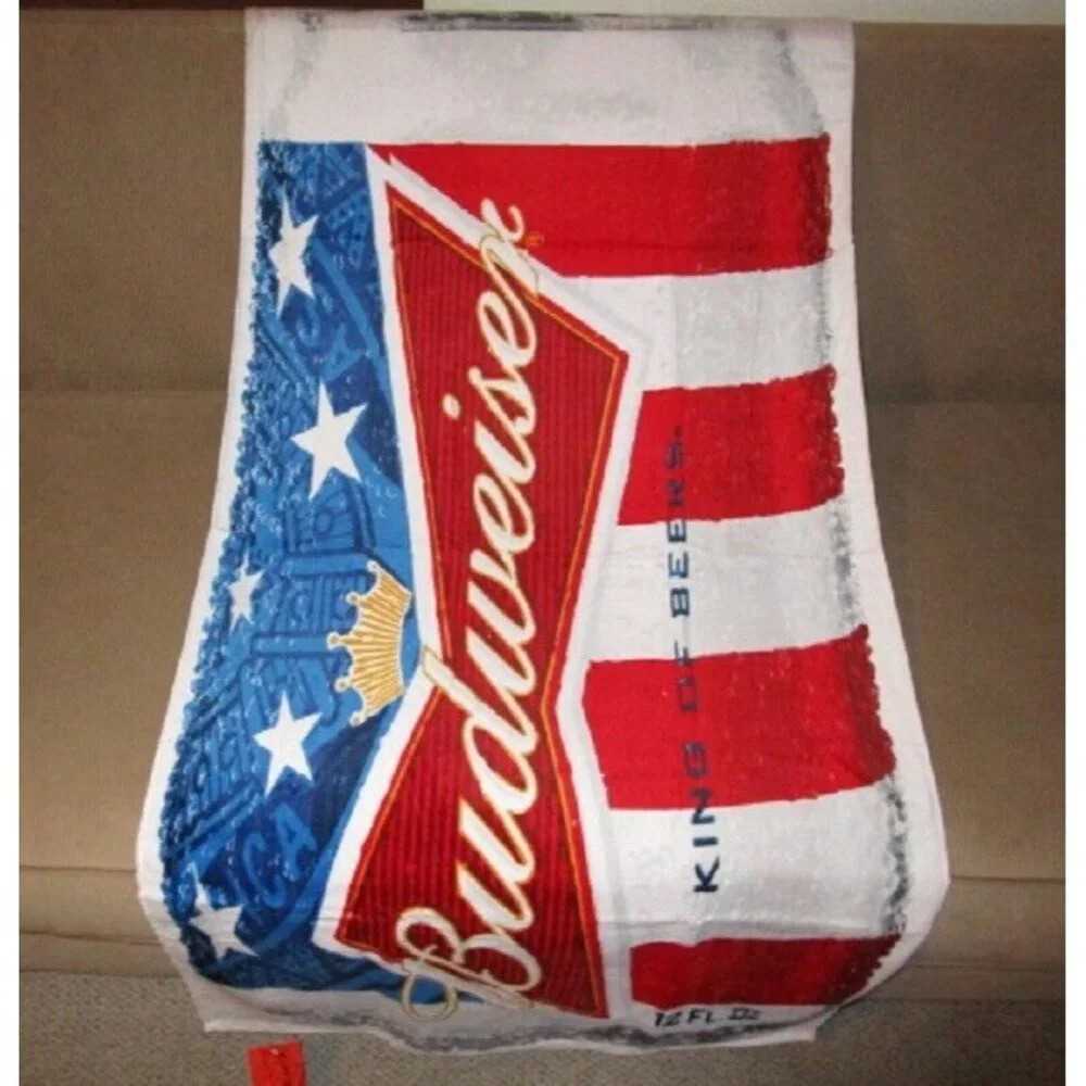 New Bud Light Beer Beach Bath Pool Gift Towel King of Beers Bottle Can Budweiser